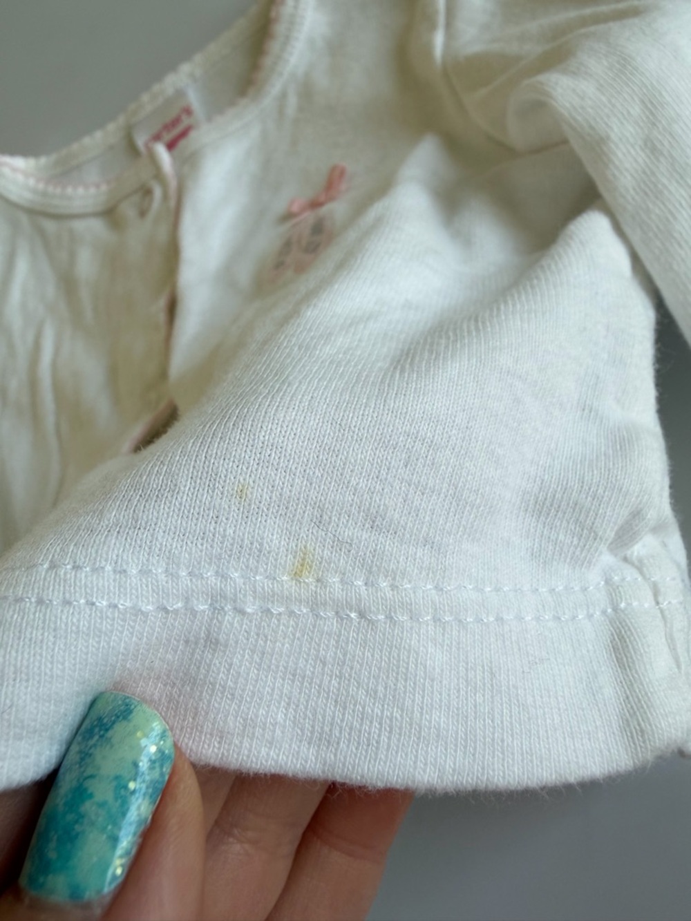 Bundle of Baby Girl Carter’s Onesies and Cardigans Size 9 Months Mint Green - Picture 8 of 16